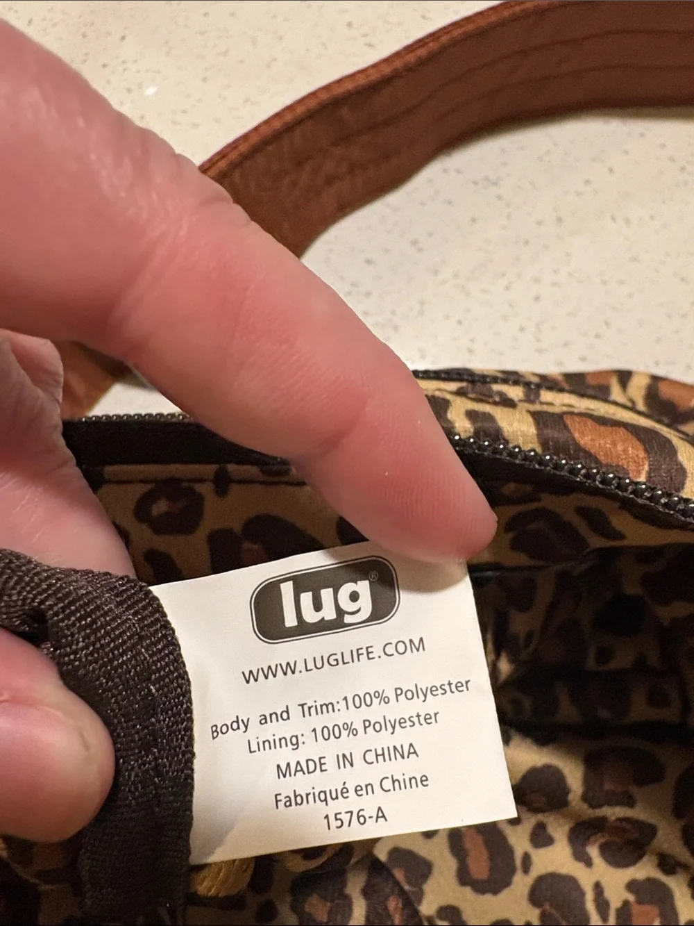 lug Leopard-Print Crossbody Bag in Brown and Tan